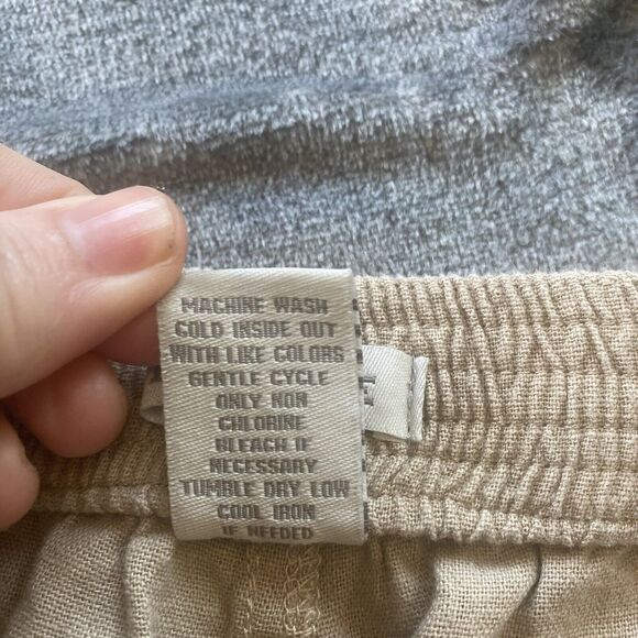 PER SE Pants Womens 6  Beige Linen Drawstring Pull On Lagenlook Beach - Picture 7 of 12